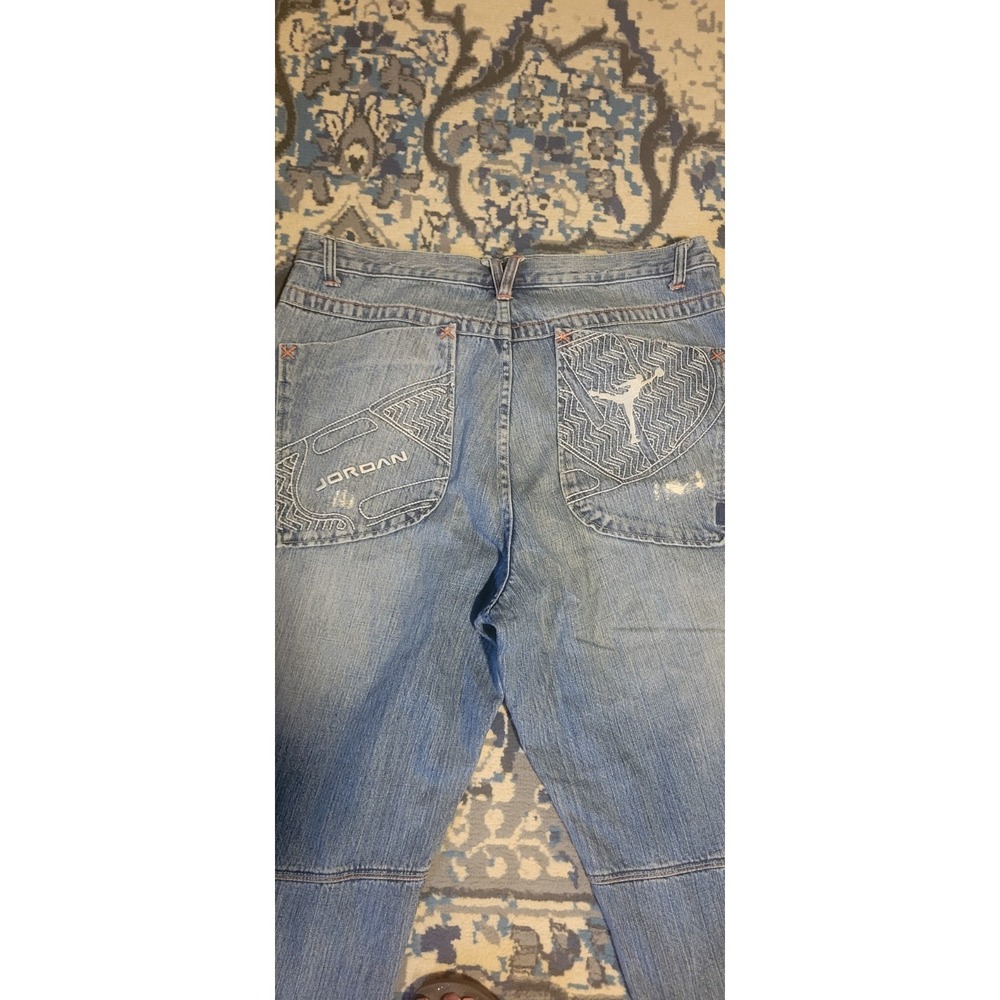 Vintage Nike Air Jordan  Jeans Denim Embroidered Jumpman Michael Jordan 38x27
